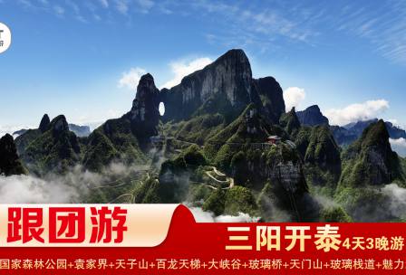 【三陽(yáng)開(kāi)泰】張家界國(guó)家森林公園/袁家界/天子山/十里畫(huà)廊+張家界大峽谷景區(qū)/玻璃橋+天門(mén)山國(guó)家森林公園/玻璃棧道/天門(mén)洞品質(zhì)純玩3晚4日游 